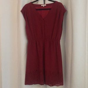 Madewell red short sleeve dress